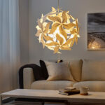Ramsele Hängeleuchte - Blume/Weiß 43 Cm throughout Wohnzimmer Ikea Lampen